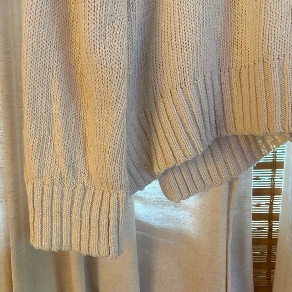 Quince Ivory Cotton Linen Relaxed Cardigan - Picture 9 of 12